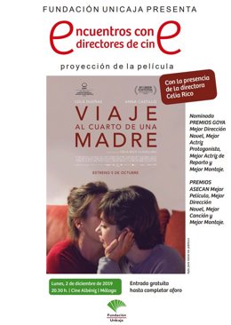 Cartel del ciclo Encuentros con Directores de Cine con Celia Rico y su película 'Viaje al cuarto de una madre'