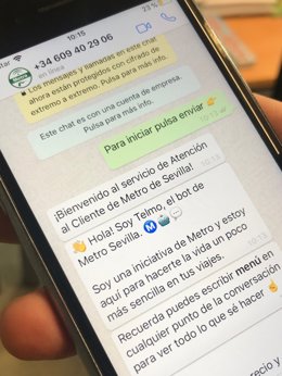 Chatbot del metro de Sevilla