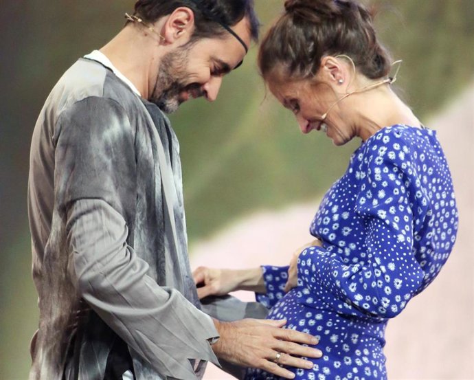 Verdeliss con su marido en el plató de Gran Hermano (foto archivo)