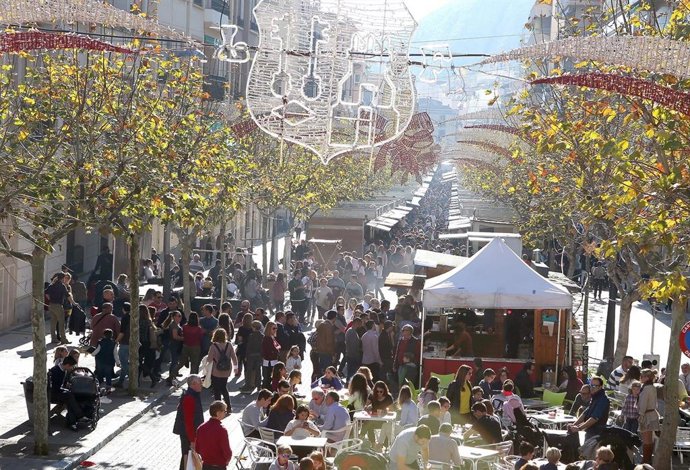 Un instante de la Fira de Nadal de Xixona.