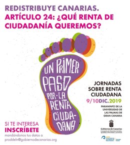 Cartel de las jornadas sobre renta ciudadana