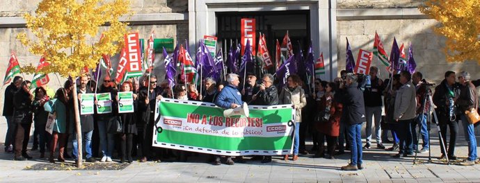 Imagen de la concentración del sindicato CCOO en Granada