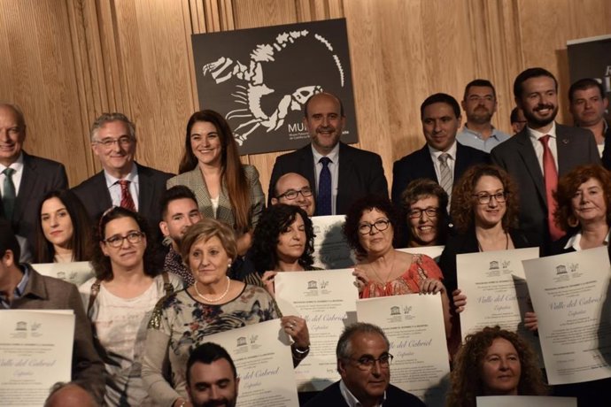 El vicepresidente regional, José Luis Martínez Guijarro durante el acto 'Reserva de la Biosfera Valle del Cabriel'.