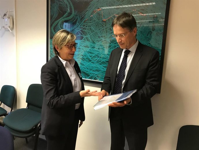 La conselleira do Mar, Rosa Quintana, este viernes en Bruselas