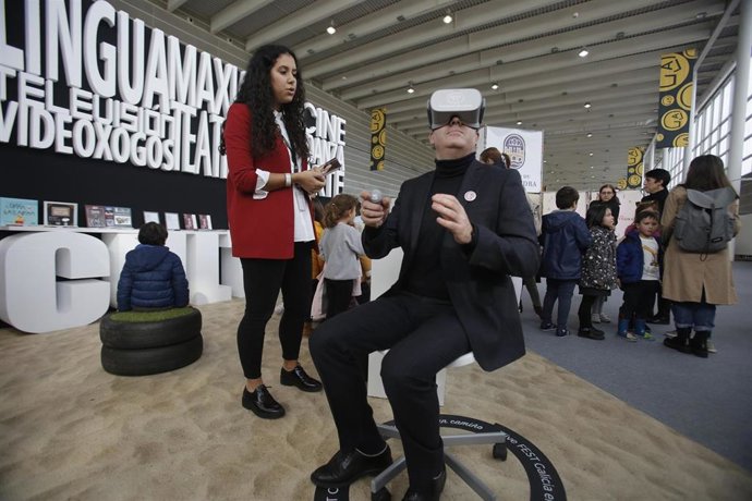 El conselleiro de Cultura, Román Rodríguez, en la inauguración del Culturgal 2019