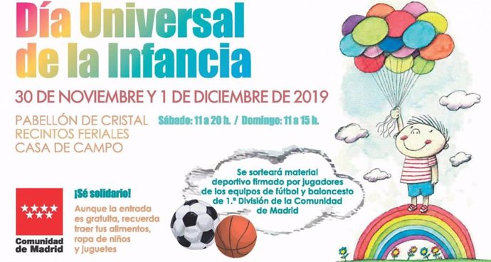 Cartel del evento del Día Universal de la Infancia