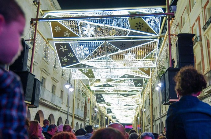Encendido del alumbrado navideño en Huelva
