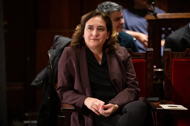 La alcaldesa de Barcelona, Ada Colau, durante el acto de entrega de las Medalles d'Honor de la ciudad de Barcelona, en Barcelona a 26 de noviembre de 2019.