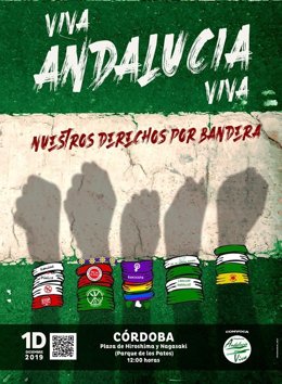 Cartel de la manifestación 'Por una Andalucía Viva' del 1 de diciembre en Córdoba