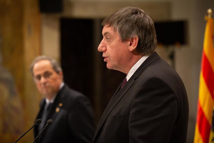 Comparecencia del presidente de Flandes, Jan Jambon, y el presidente de la Generalitat, Quim Torra.