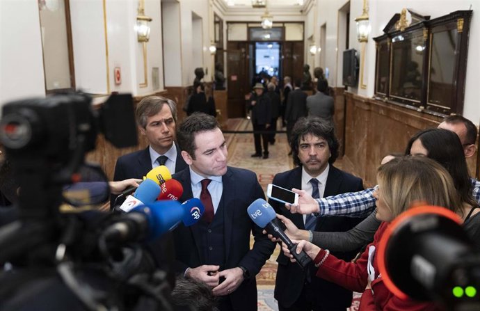 El secretario general del PP, Teodoro García Egea, en la Jornada de Puertas Abiertas del Congreso de los Diputados.