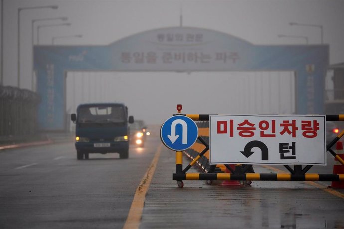 Acceso a la zona desmilitarizada de Panmunjom en la frontera entre Corea del Norte y Corea del Sur