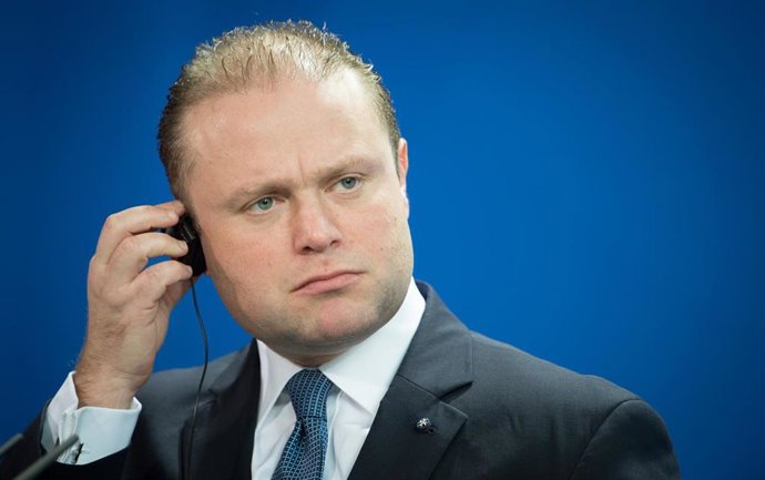 Joseph Muscat, primer ministro de Malta, en una rueda de prensa