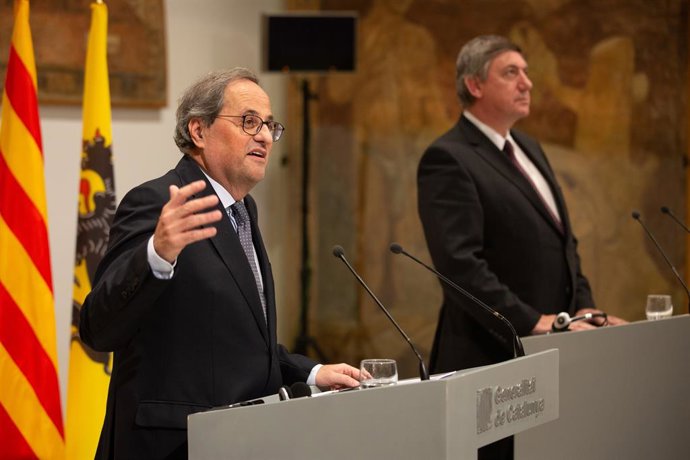 Compareixena del president de la Generalitat, Quim Torra, i el president de Flandes, Jan Jambon.