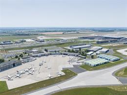 Imagen aérea del aeropuerto de Berlín-Schnefeld.