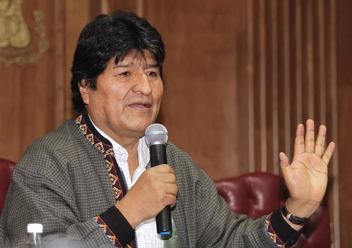 27 November 2019, Mexico, Mexico City: Bolivian former president Evo Morales speaks during a press conference at Mexico City's Journalists Club. Photo: Alejandro Guzmán/NOTIMEX/dpa
