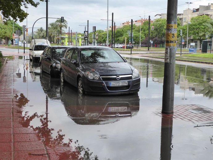 COCHES ANEGADOS DE AGU, TORMENTA, LLUVIAS, DANA, AVENIDA JUAN DE BORBÓN