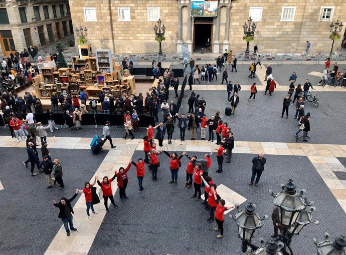 Acte del Dia Mundial de la Sida a Barcelona.