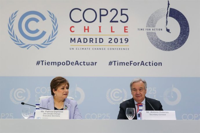 AMP.-COP25.- Guterres (ONU) exige voluntad política para que reto climático no s