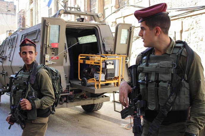 Fuerzas de seguridad israelies en Hebrón