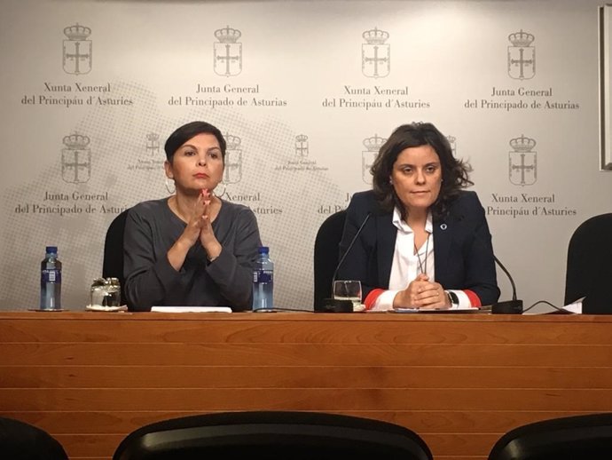 La representante del Simpa, Rocío Fernández, y la diputada del PP Beatriz Polledo