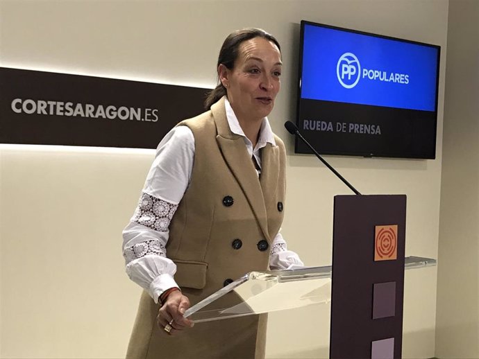La portavoz de Hacienda del grupo del PP en las Cortes de Aragón, Carmen Susín