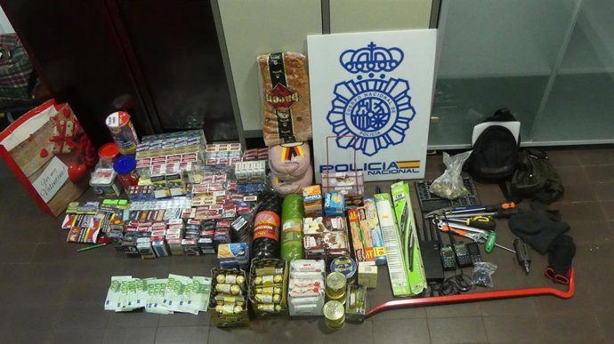 Efectos recuperados en los robos