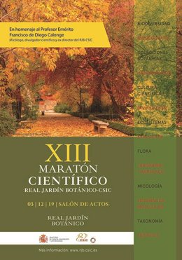 Cartel promocional del Maratón científico