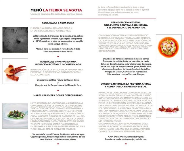 MENU CAN ROCA CUMBRE DE MADRID