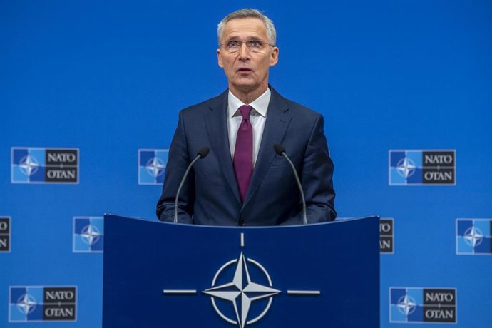 Jens Stoltenberg en la sede de la OTAN en Bruselas
