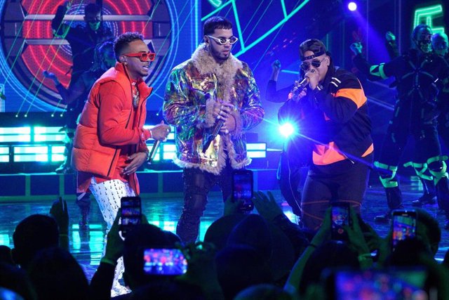 Ozuna, Anuel AA y Daddy Yankee en los 2019 Latin American Music Awards