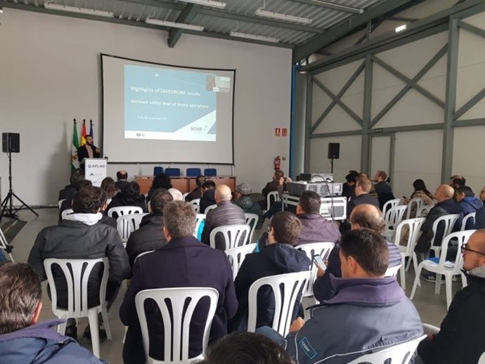 Presentación de resultados del proyecto Safedrone en el Centro Atlas de Villacarrillo (Jaén).