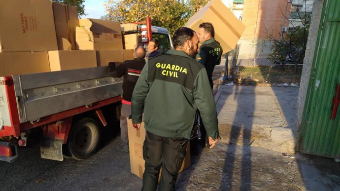 Imagen de los objetos robados recuperados por la Guardia Civil
