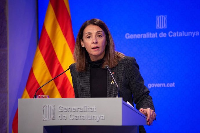 La consellera de Presidencia y portavoz del Govern, Meritxell Budó, en rueda de prensa tras el Consell Executiu del 3 de diciembre.