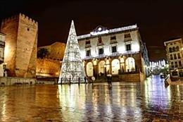 Decoración navideña en Cáceres