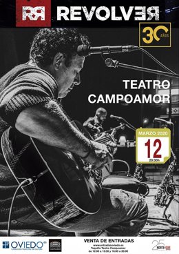 Cartel del concierto de Revolver en Oviedo.