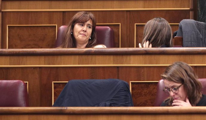 La diputada de JxCat al Congrés, Laura Borrás, durant la sessió de constitució de les Corts per a la XIV Legislatura al Congrés dels Diputats, Madrid (Espanya), a 3 de desembre del 2019.