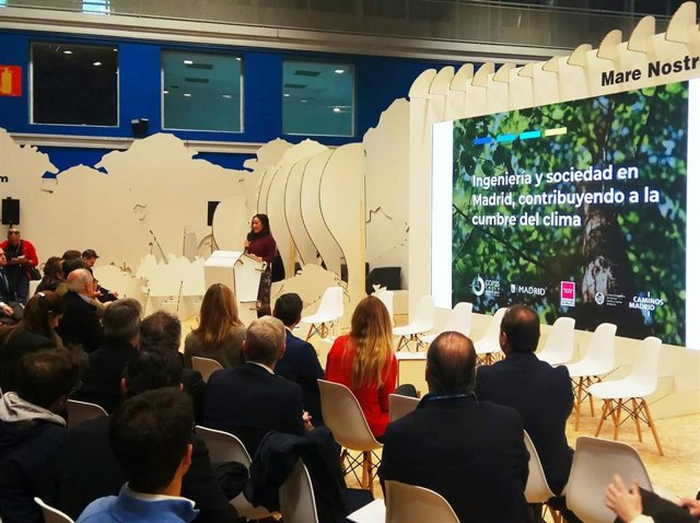 La vicealcaldesa de Madrid, Begoña Villacís, interviene en la Cumbre del Clima de Madrid.