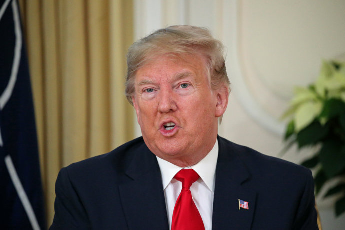 03 December 2019, England, London: US President Donald Trump 