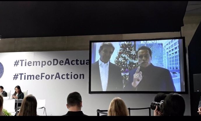 COP25.- Schwarzenegger envía un videomensaje a la Cumbre en un acto que invita a