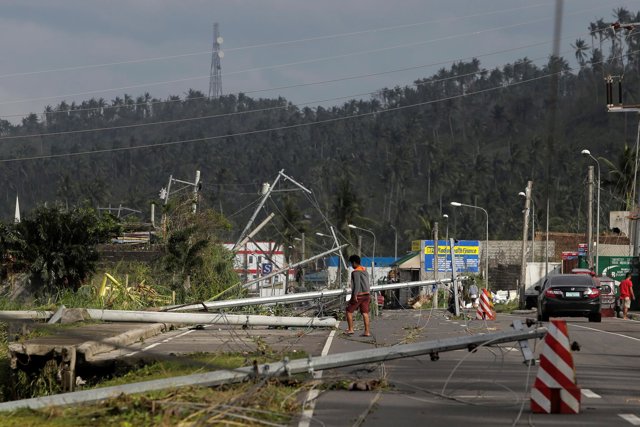 A view of a devastated area after Typhoon Kammuri hit Camalig town, Philippines