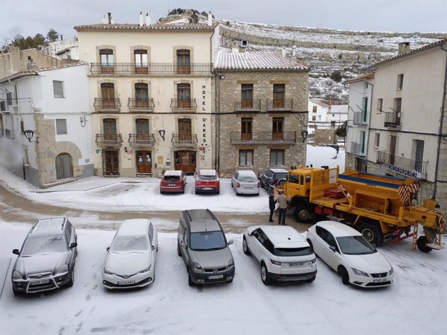 Nieve en Ares del Maestat en una imagen de archivo 