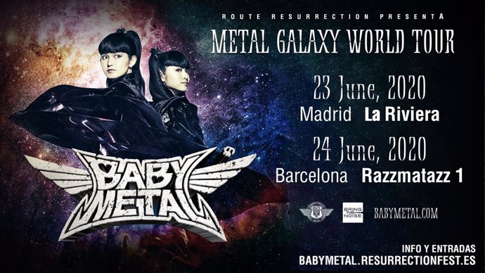 La banda 'idol' japonesa 'Babymetal' actuará por primera vez en España en la nue