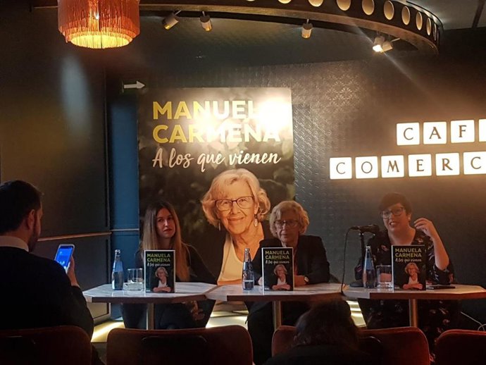 Manuela Carmena durante la presentación de su libro en Madrid