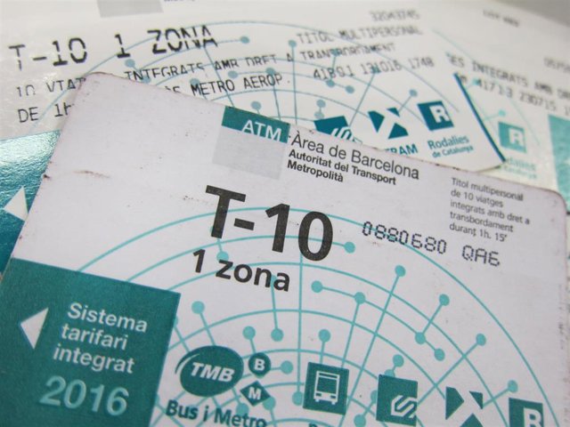 Tarjeta T10 (T-10) del metro de Barcelona