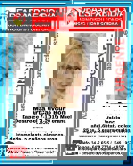 Cartel de desaparecida de Marta Calvo