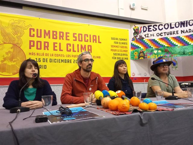 Presentación de la Cumbre Social por el Clima de Madrid.