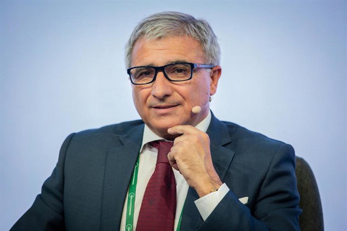 El CEO de Cementos Molins, Julio Rodríguez, durante la XXXV reunión del Círculo de Economía en Barcelona.