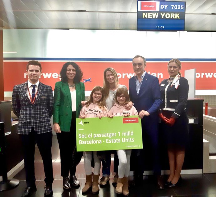 Norwegian recibe su pasajera un millón entre Barcelona y Estados Unidos