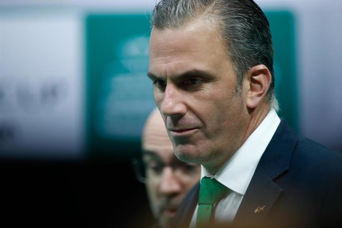 The number two of Vox to the Parliament by Madrid, Javier Ortega Smith, during the Presentation of the Davis Cup by Rakunten Finals 2019 of tennis at Caja Magica on November 12, 2019, in Madrid, Spain.